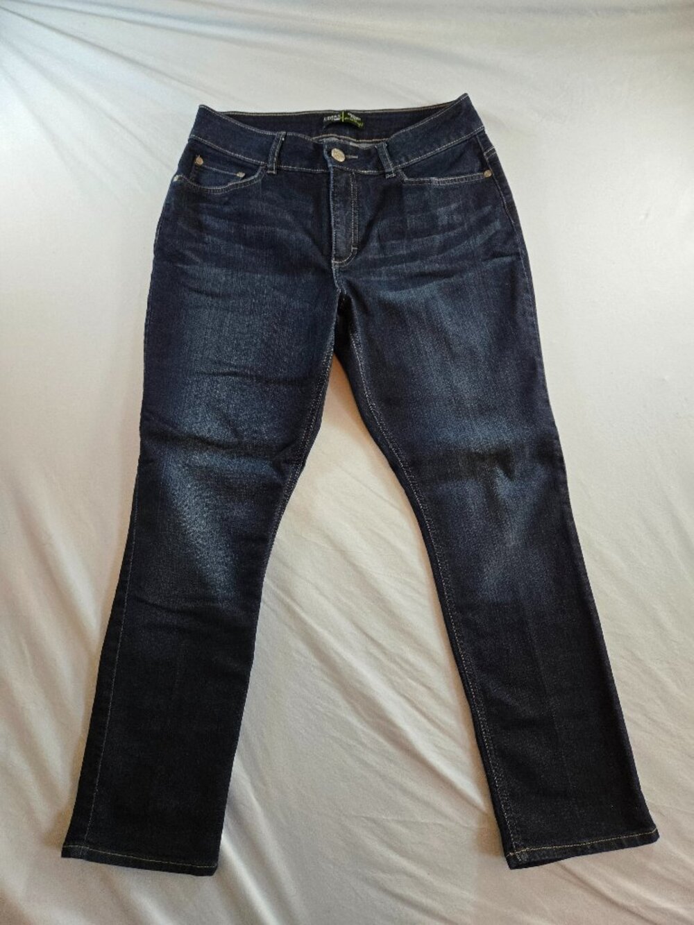 Riders by Lee Women's Size 10P Curvy Fit Skinny Dark Blue Jeans